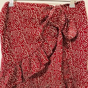 Patterned Wrap Skirt